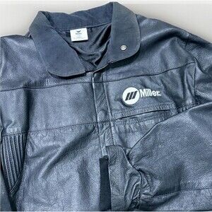 Miller Grain Leather Welding Jacket Men’s Medium “The Power of the Blue” EUC